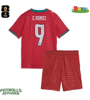 Portugal Goncalo Ramos #9 Hemmaställ Barn VM 2026 Kortärmad (+ Korta byxor)